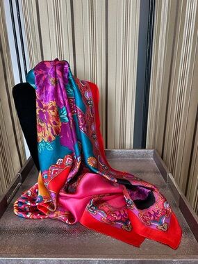 Floral and Dragon scarf